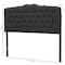 Baxton Studio Lucy Modern Dark Grey Queen Size Headboard 135-7277 - alternate 5